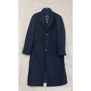 Braveman Men's Knee Length Wool Blend Three Button Long Jacket Overcoat Topcoat